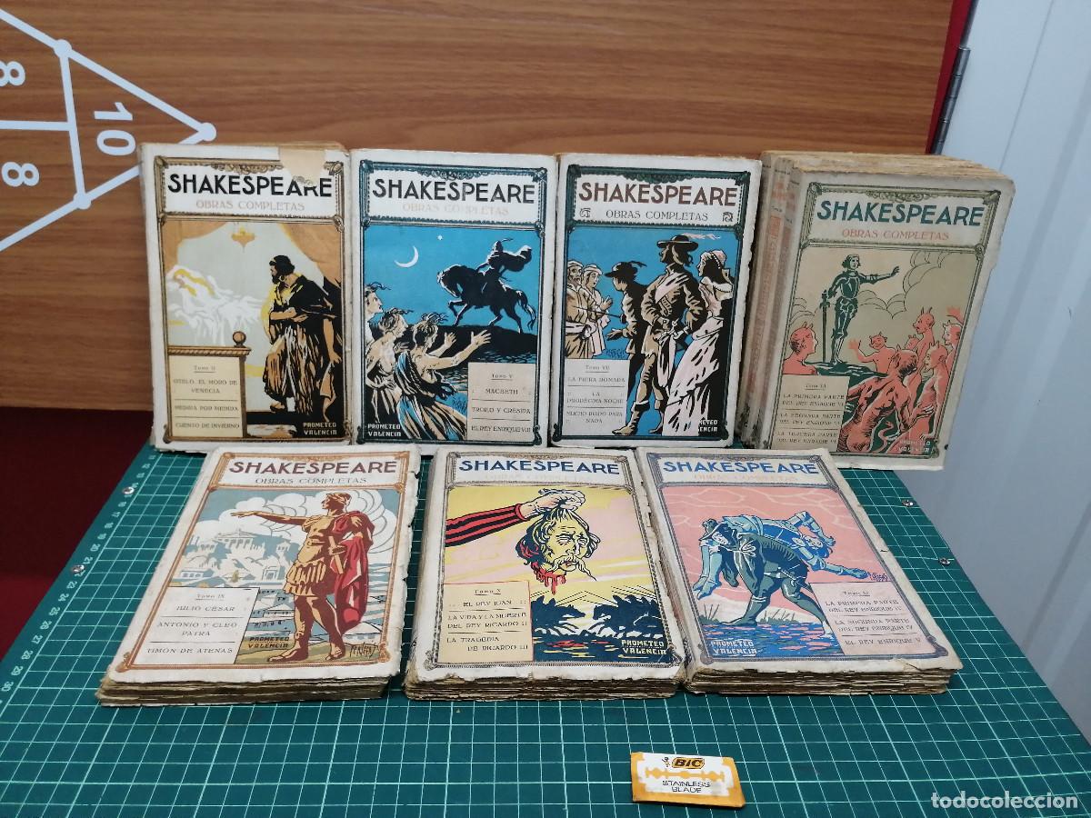 Libros antiguos: Shakespeare. Obras completas &mdash; Lote de 7 tomos, Prometeo, Valencia