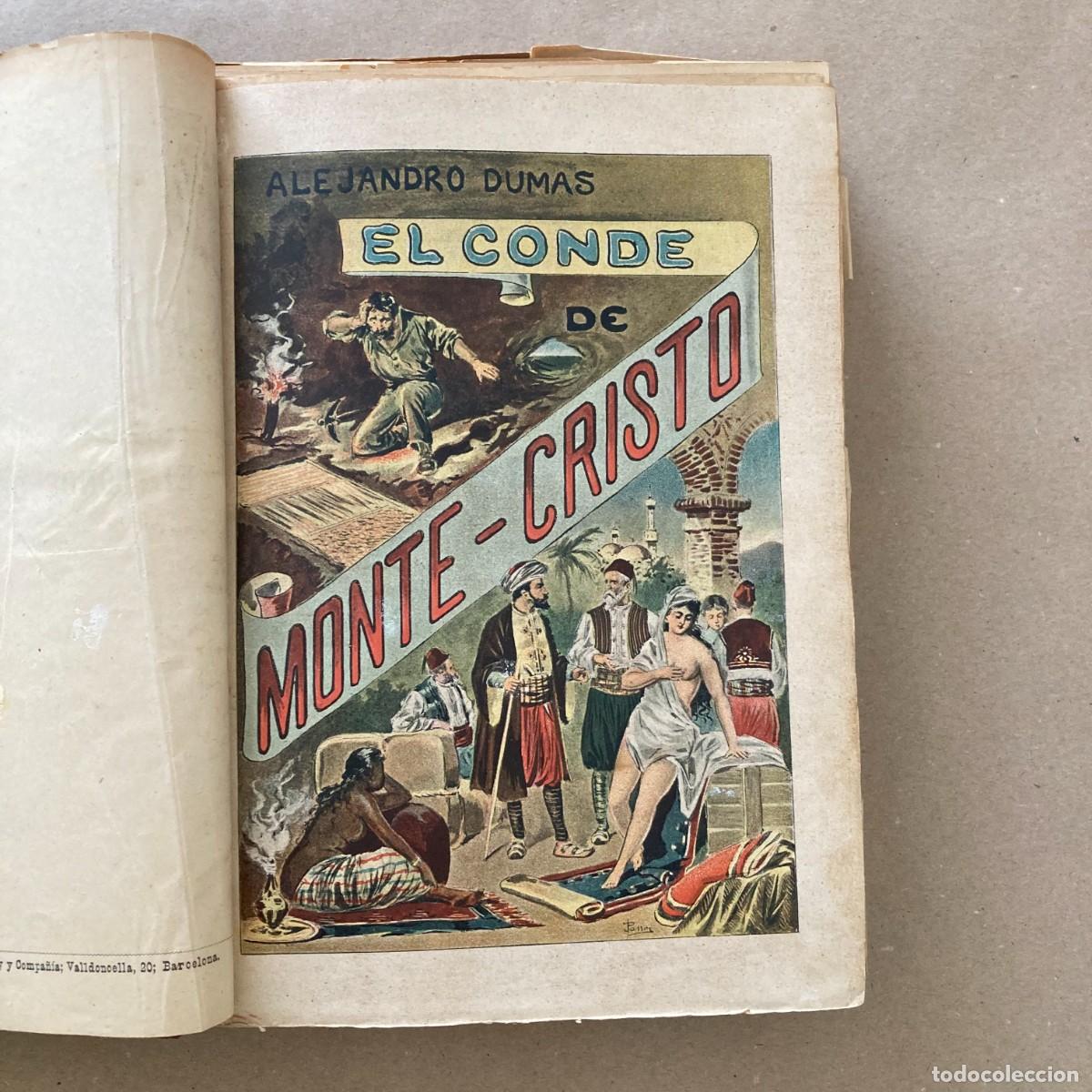 Libros antiguos: LIBRO EL CONDE DE MONTECRISTO, ALEJANDRO DUMAS, ED. MAUCCI, 1897, DOS TOMOS