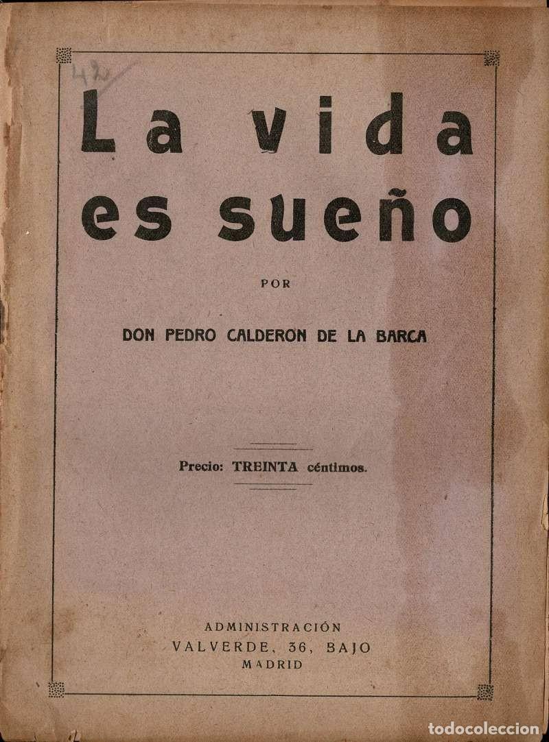 Libros antiguos: La vida es sue&ntilde;o - Pedro Calder&oacute;n de la Barca