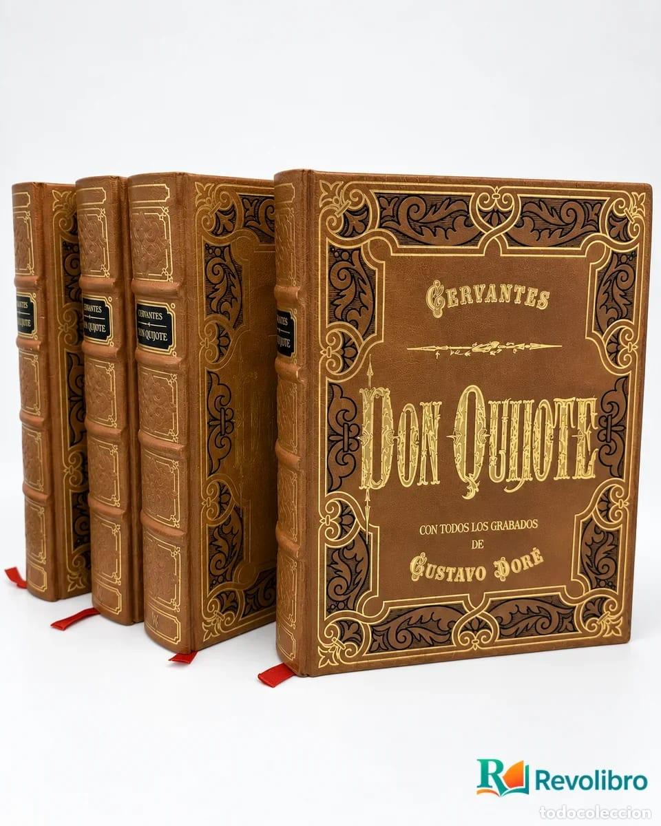Libros antiguos: DON QUIJOTE DE LA MANCHA &ndash; 4 TOMOS COMPLETOS - Cervantes