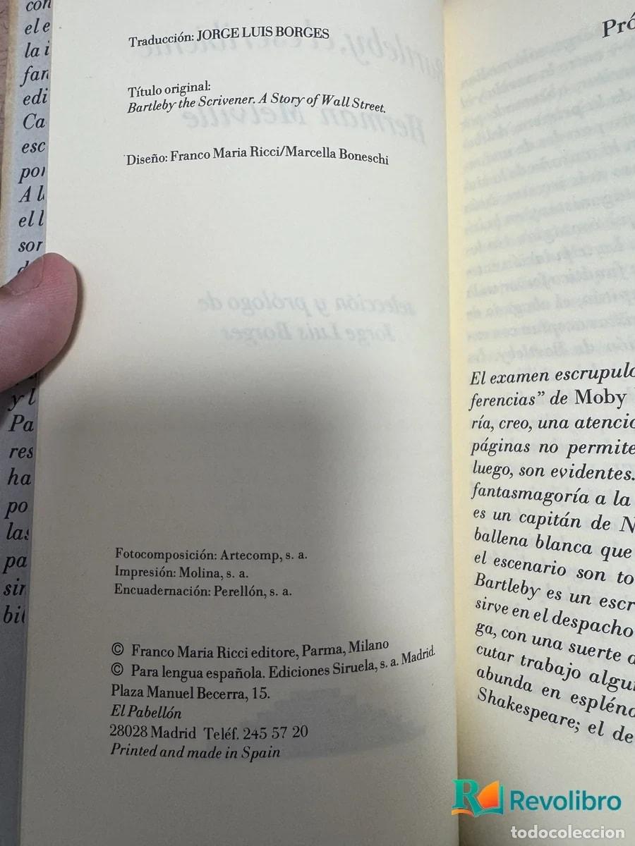 Libros antiguos: Bartleby, el escribiente - Herman Melville - Foto 2