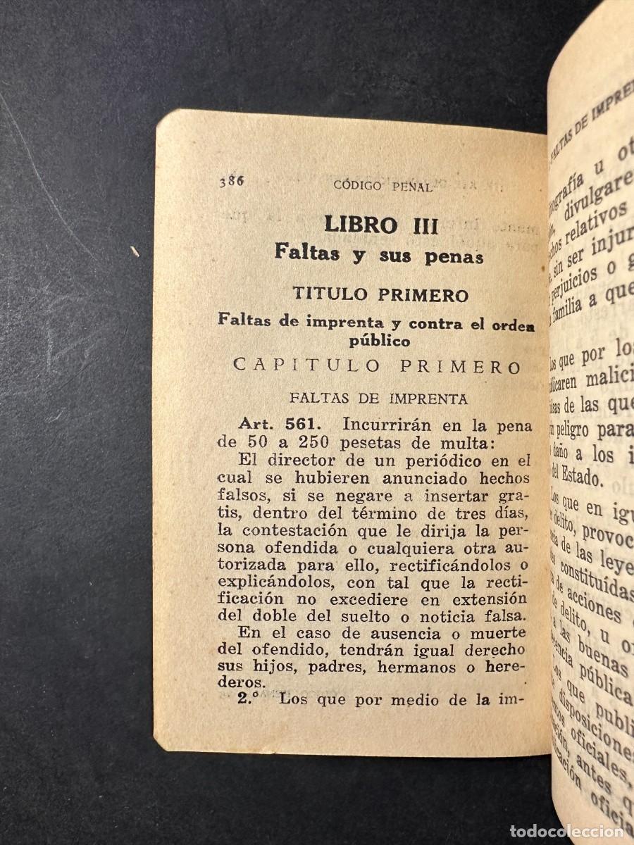 Libros antiguos: 1935 - C&Oacute;DIGO PENAL &ndash; EUGENIO CUELLO CAL&Oacute;N &ndash; DERECHO &ndash; SEGUNDA REP&Uacute;BLICA - Foto 5