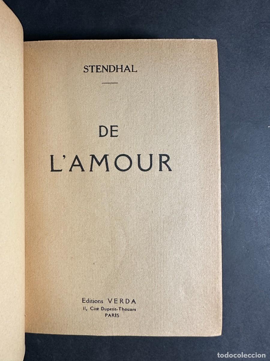 Libros antiguos: STENDHAL &mdash; De l&rsquo;amour - Sobre el Amor - Foto 2