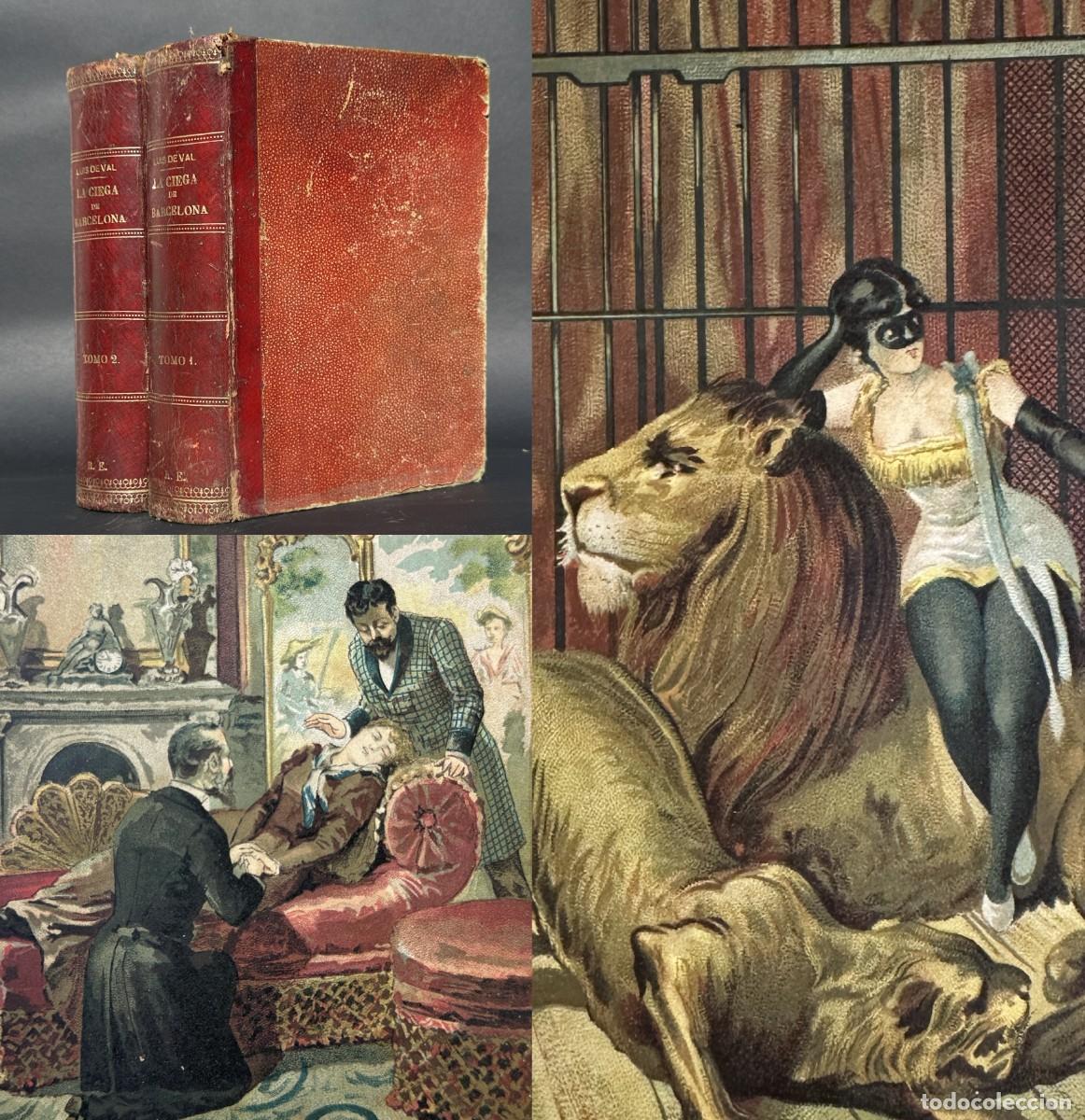Libros antiguos: XIX - LA MARTIR DE SU INOCENCIA O LA CIEGA DE BARCELONA - LUIS DE VAL - CROMOLITOGRAFIAS