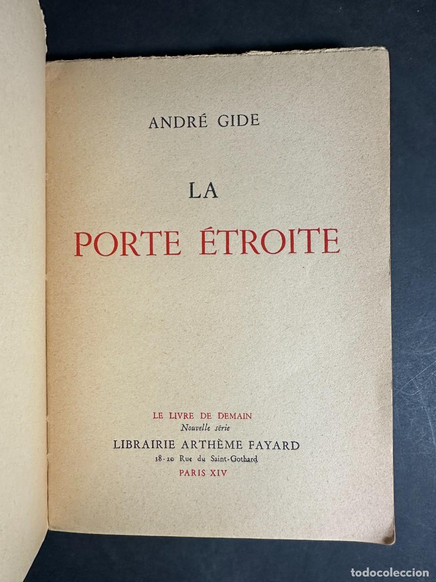 Libros antiguos: La Porte &eacute;troite - ANDRE GIDE - Foto 2