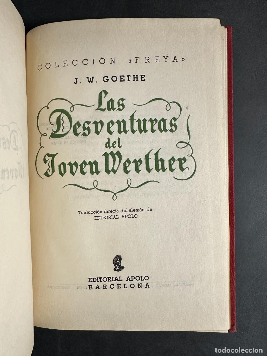 Libros antiguos: Las desventuras del joven Werther - GOETHE - Foto 2