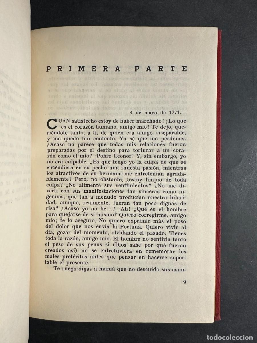 Libros antiguos: Las desventuras del joven Werther - GOETHE - Foto 3