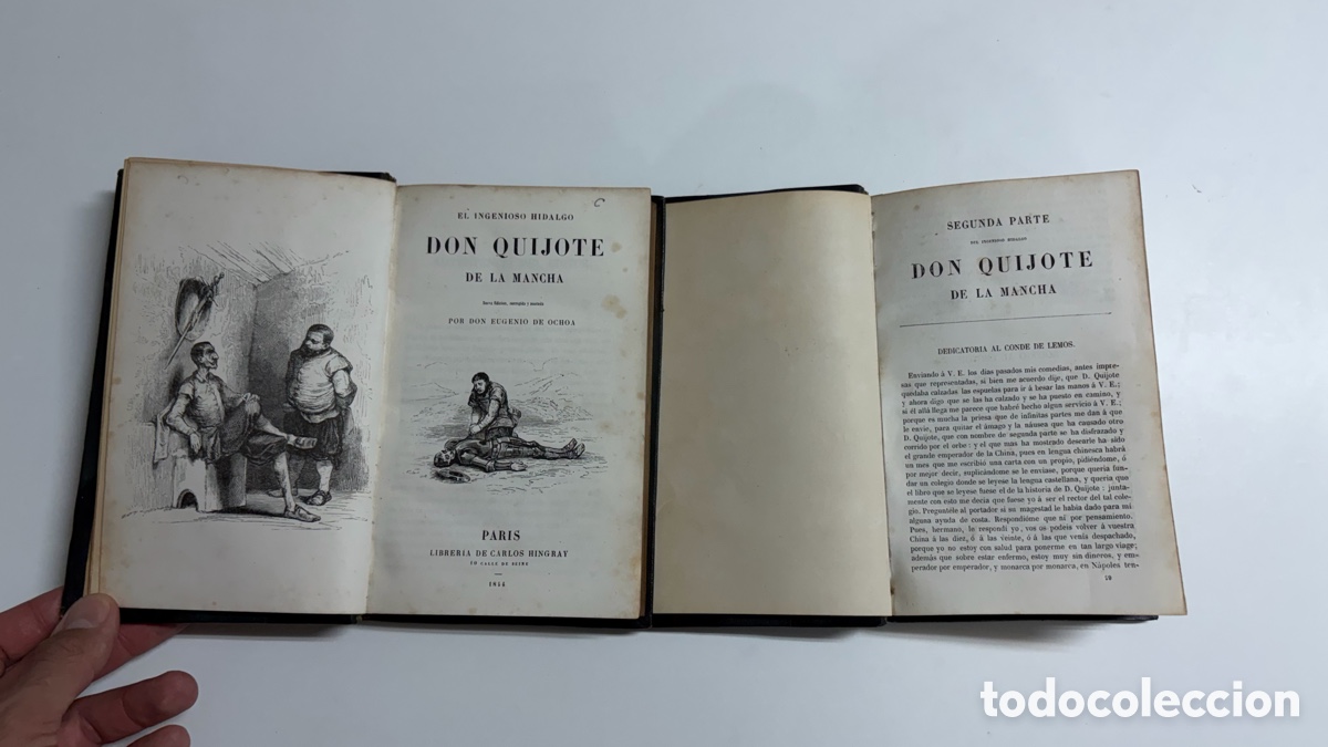 Libros antiguos: Don Quijote de la Mancha - 2 Tomos (a&ntilde;o 1844) - Foto 3