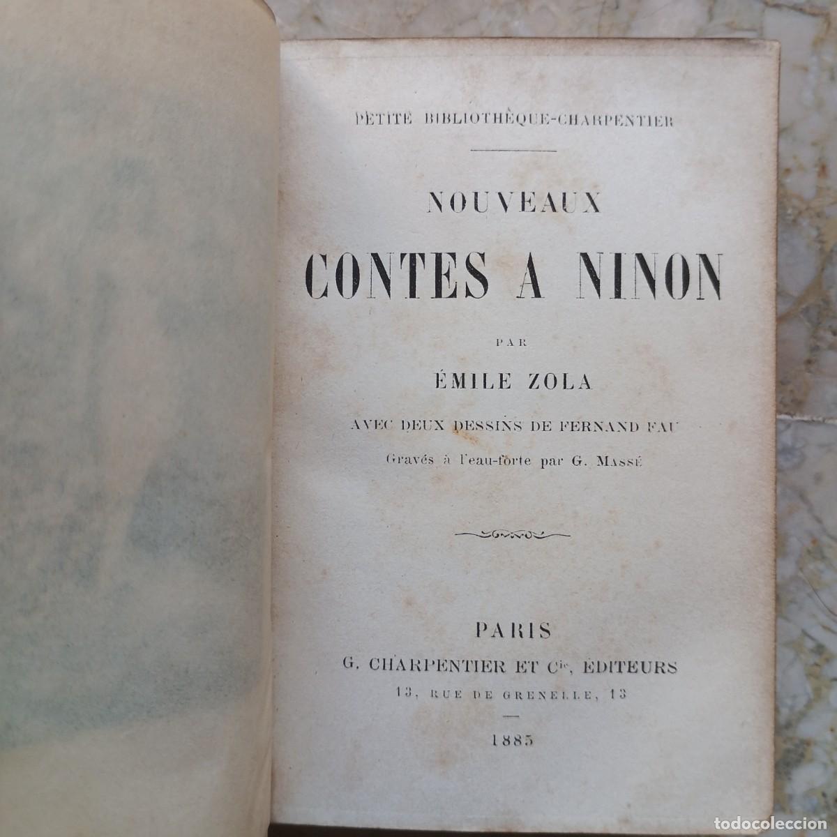 Libros antiguos: Nouveaux contes &agrave; Ninon. Dessins de Fernand Fau, 1885. Zola, &Eacute;mile.