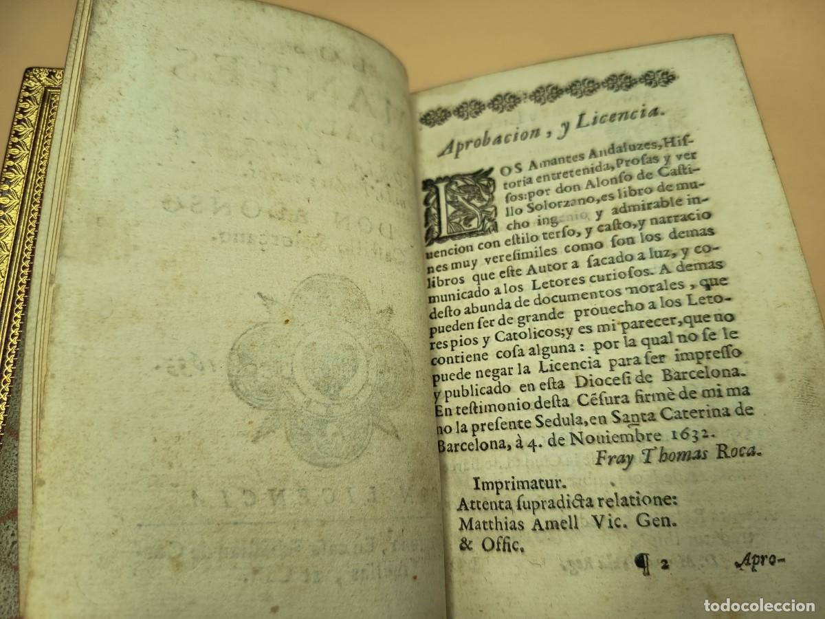Libros antiguos: LOS AMANTES ANDALUCES ALONSO DEL CASTILLO 1633 - Foto 5