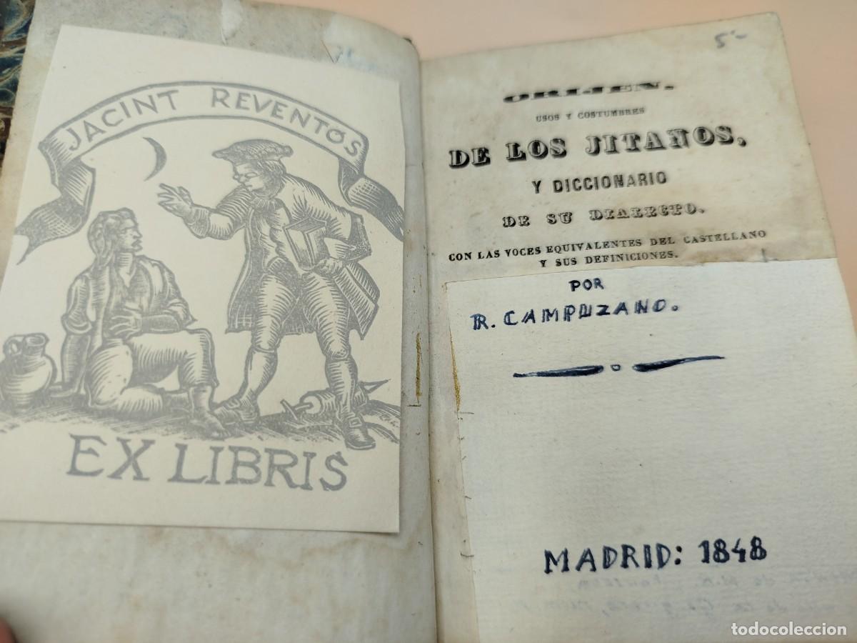 Libros antiguos: ORIGEN USOS Y COSTUMBRES DE LOS GITANOS CAMPUZANO 1848 - Foto 1