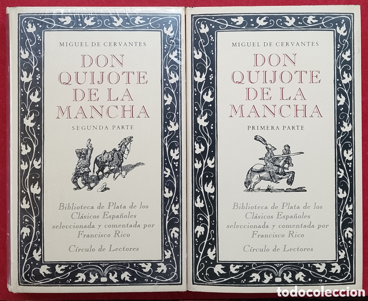 Libros antiguos: Don Quijote de la Mancha (2 Tomos) - C&iacute;rculo de Lectores - Edici&oacute;n Francisco Rico&rdquo;