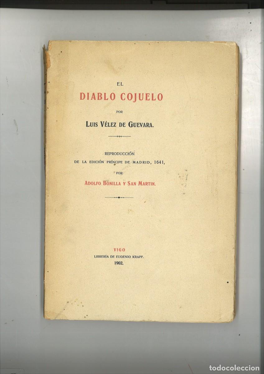 Libros antiguos: EL DIABLO COJUELO. Luis V&eacute;lez de Guevara
