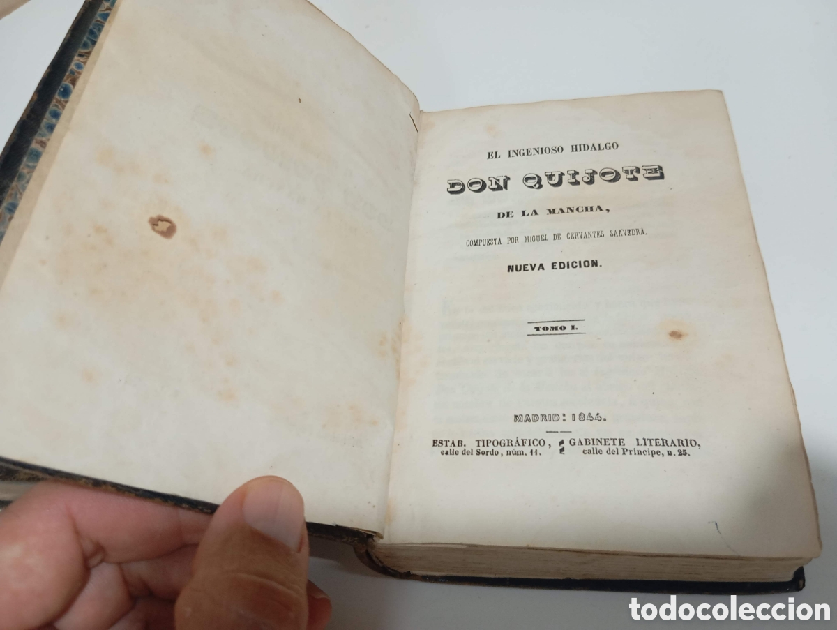 Libros antiguos: Don Quijote de la Mancha. 1844. Gabinete literario