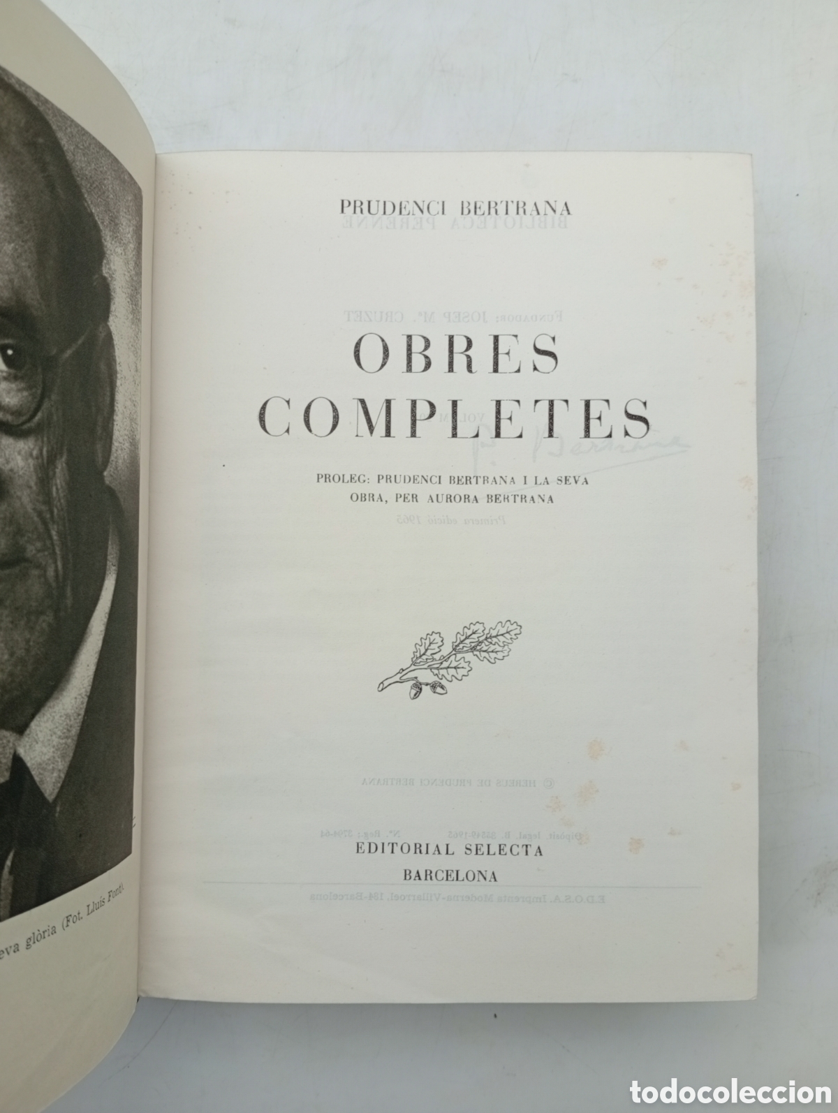 Libros antiguos: Obres completes de Prudenci Bertrana - Foto 3