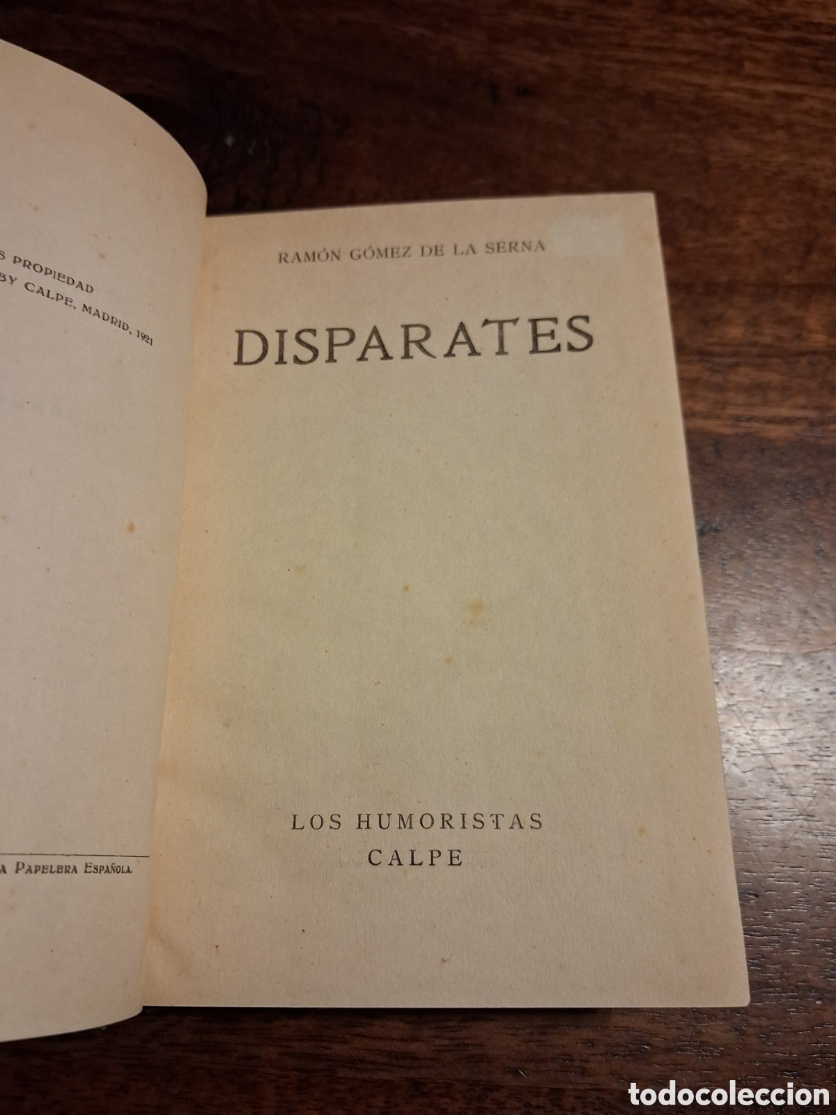 Libros antiguos: Disparates, Ram&oacute;n G&oacute;mez de la Serna (primera edici&oacute;n) - Foto 1