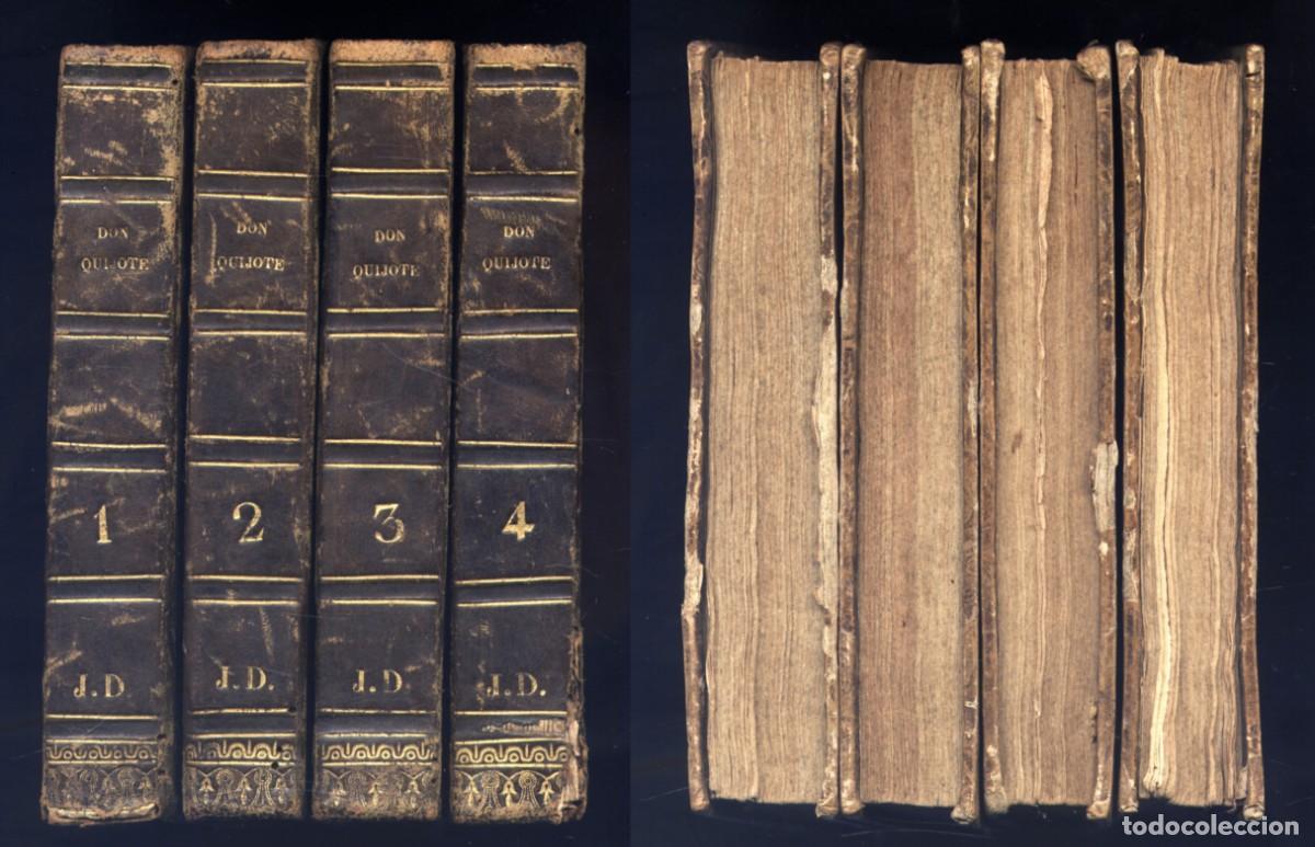 Libros antiguos: CERVANTES. Historia... del ingenioso hidalgo Don Quijote de la Mancha. Madrid, Venta P&uacute;blica, 1840.