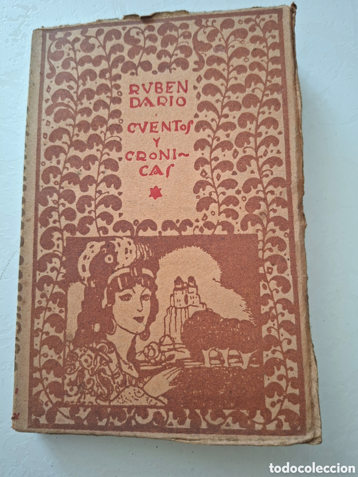 Libros antiguos: Cuentos y cr&oacute;nicas por Rub&eacute;n Dar&iacute;o de Ed. Mundo Latino en Madrid 1918 Primera edici&oacute;n