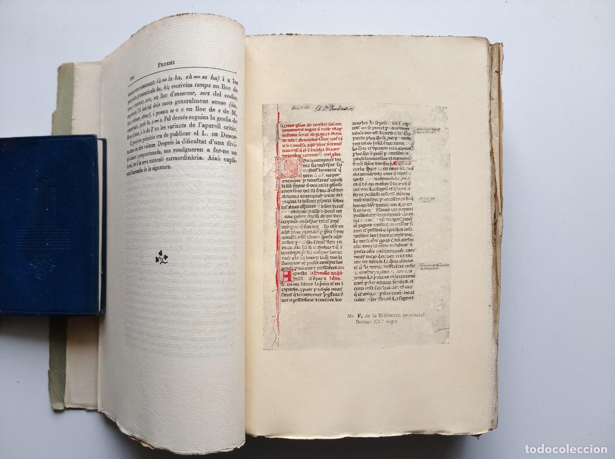 Libros antiguos: EDICI&Oacute; DE BIBLI&Ograve;FIL DE RAMON LLULL. LIBRE DE DEMOSTRACIONS. MALLORCA 1930. FOLI. PAPER DE FIL