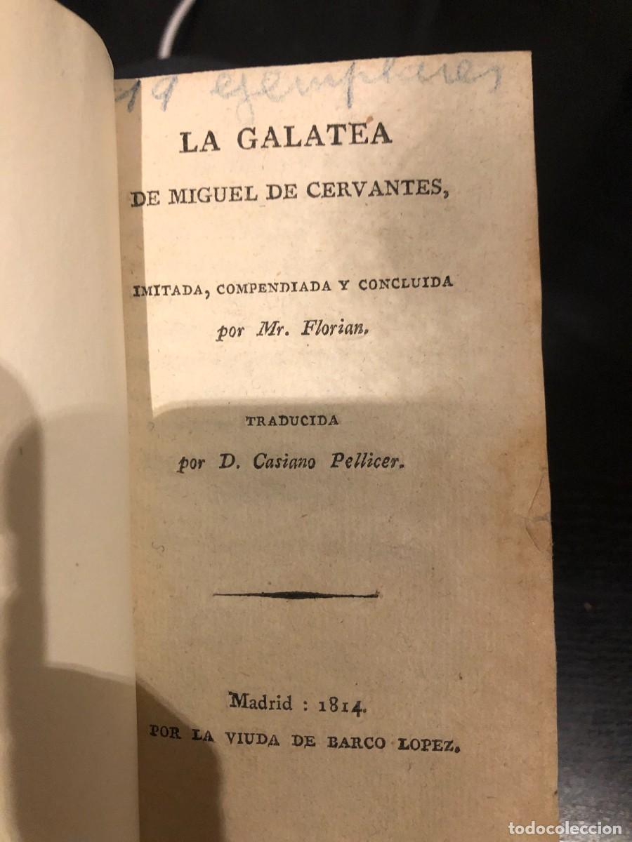 Libros antiguos: La Galatea de Miguel de Cervantes - Viuda de Barco L&oacute;pez, 1814