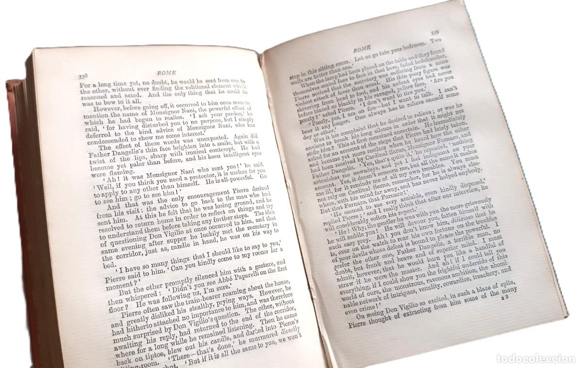 Libros antiguos: A&ntilde;o 1897: Libro de Emile Zola: Roma. - Foto 4
