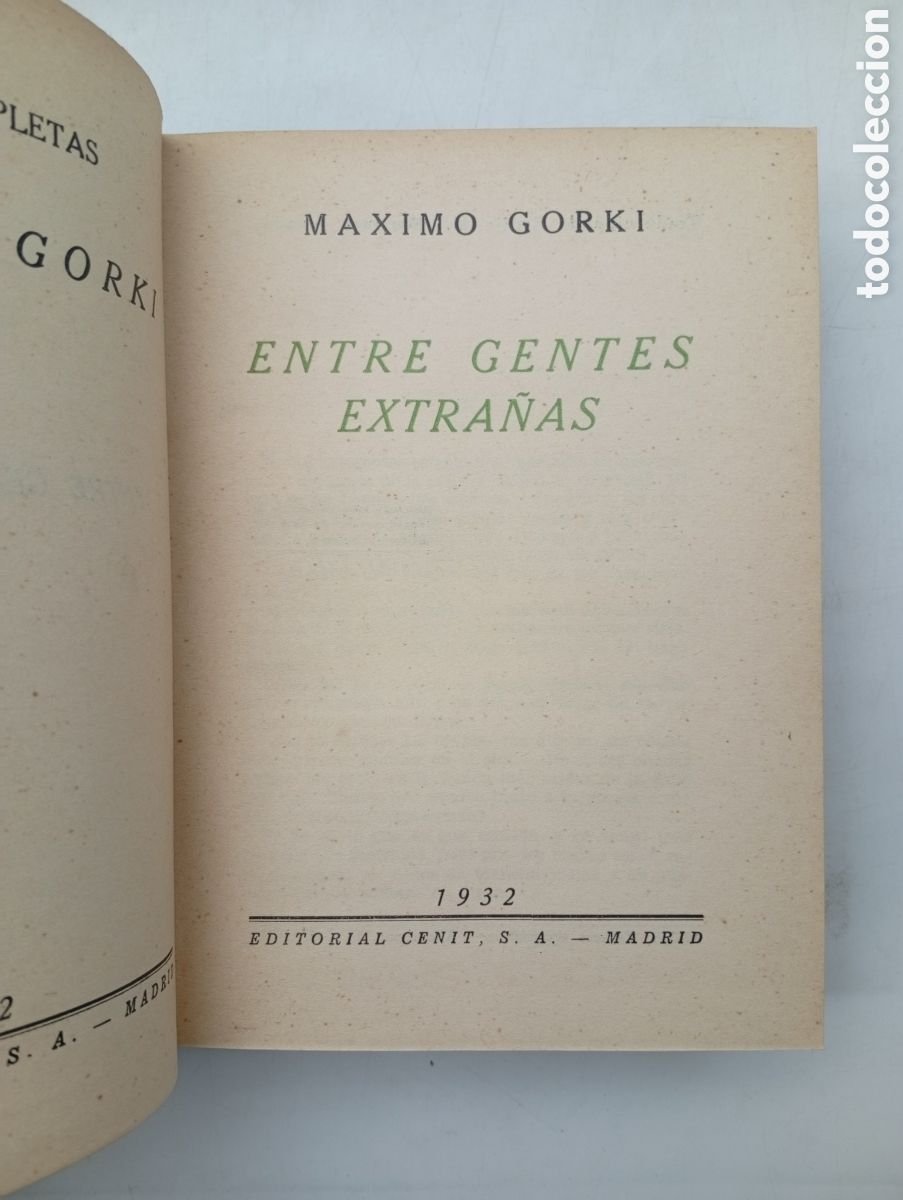 Libros antiguos: Entre gentes extra&ntilde;as M&aacute;ximo Gorki 1932 - Foto 2