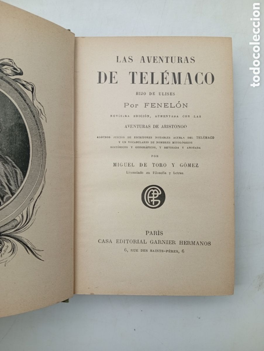Libros antiguos: Las aventuras de Telemaco - Foto 2