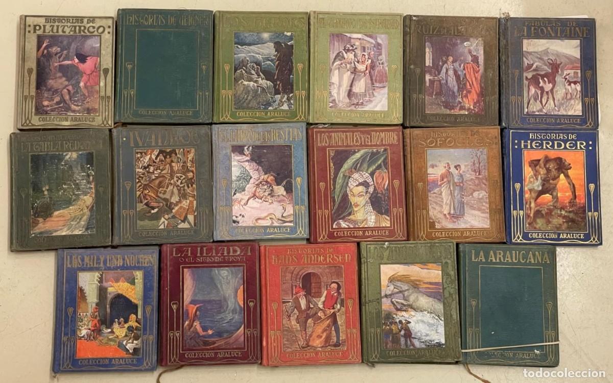 Libros antiguos: 17 vol&uacute;menes de la Colecci&oacute;n Araluce - Foto 1