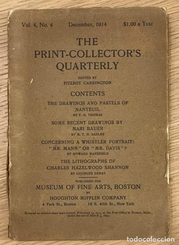 Libros antiguos: THE PRINT-COLLECTOR'S QUARTERLY. VOL. 4, NO. 4