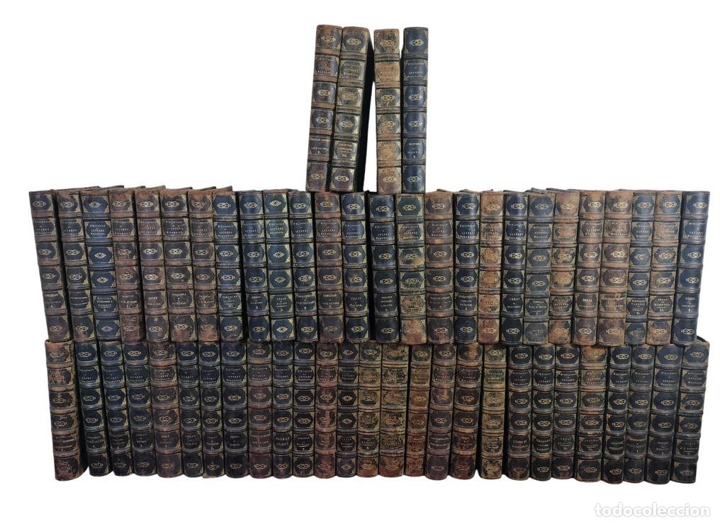Libros antiguos: BIBLIOTECA DE AUTORES ESPA&Ntilde;OLES. PRIMERA EDICI&Oacute;N. 57 TOMOS. ED. M. RIVADENEYRA. MADRID, 1846-1865.
