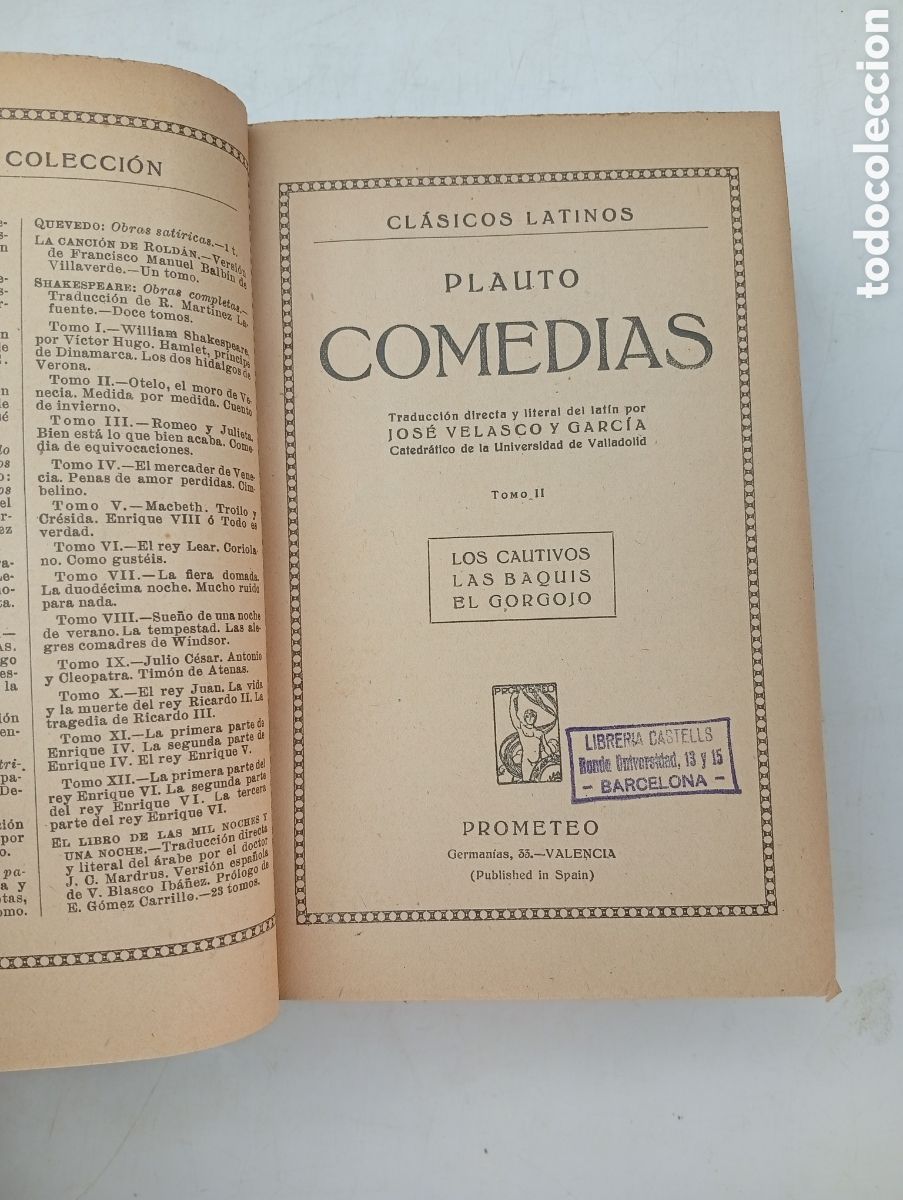 Libros antiguos: Comedias Plauto principios del XX - Foto 4
