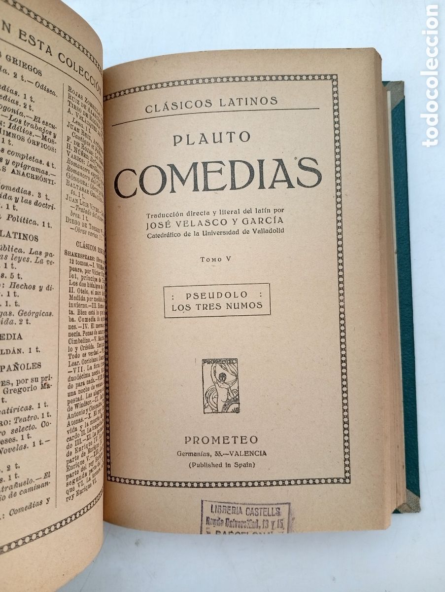 Libros antiguos: Comedias Plauto principios del XX - Foto 6