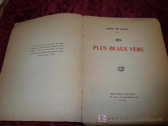 Livros antigos: contes d espagne et d italie,les plus beaux vers d alfred de musset,editions nilsson paris