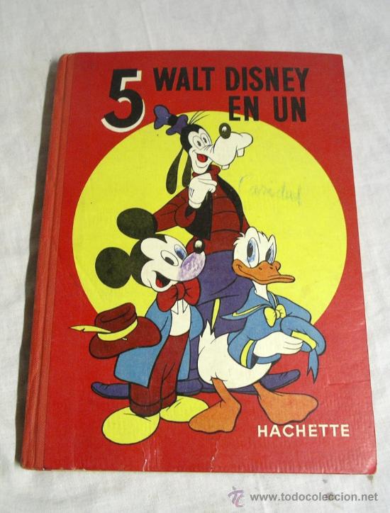 Libros antiguos: 5 Walt Disney, Edit. Hachette en franc&eacute;s a&ntilde;o 53 - Foto 1