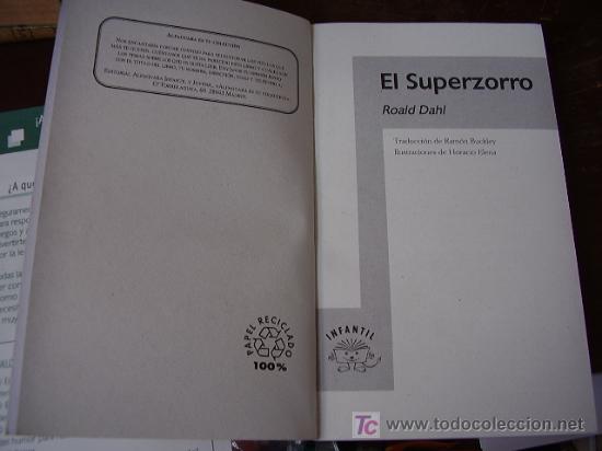 Libros antiguos: El Superzorro, Roald Dahl - Foto 2