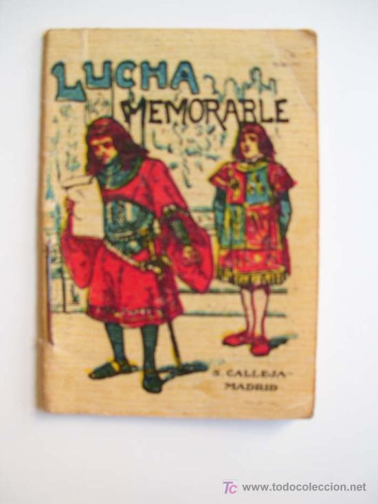Libri antichi: LUCHA MEMORABLE. Cuentos de Calleja - Serie XIV - T 280. Aprox 1920 - original