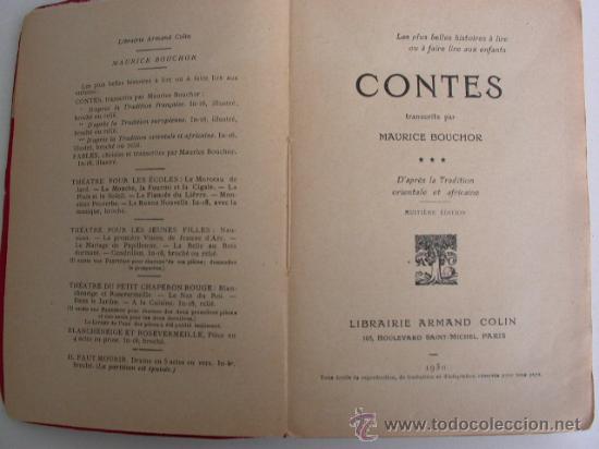 Libros antiguos: Contes. Maurice Bouchor - Foto 2