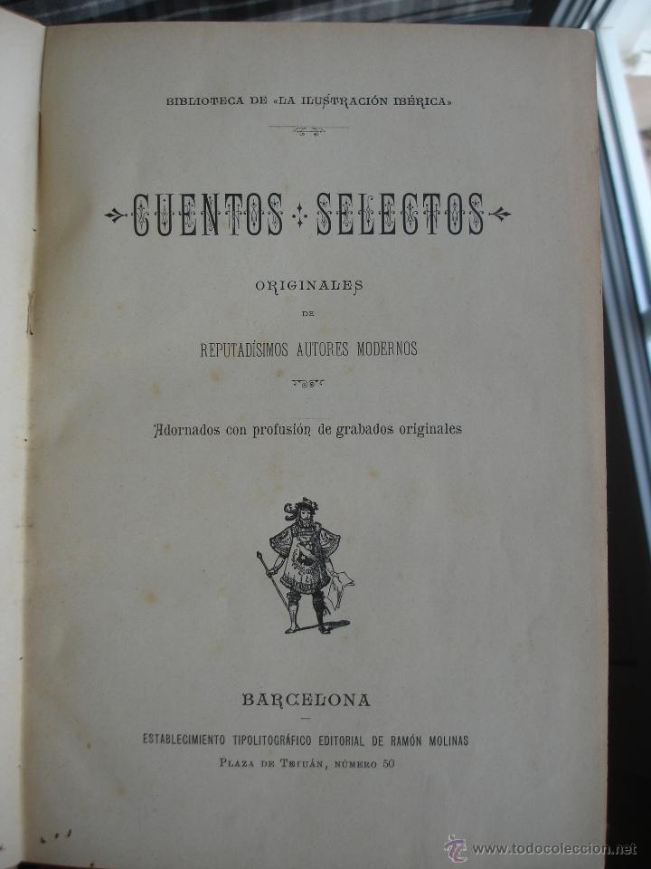 Libros antiguos: Cuentos selectos. Ed. Ram&oacute;n Molinas - Foto 3
