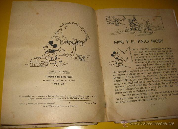 Libros antiguos: MINI Y EL PATO MOBY - A&Ntilde;O 1934 TROQUELADO - Foto 5