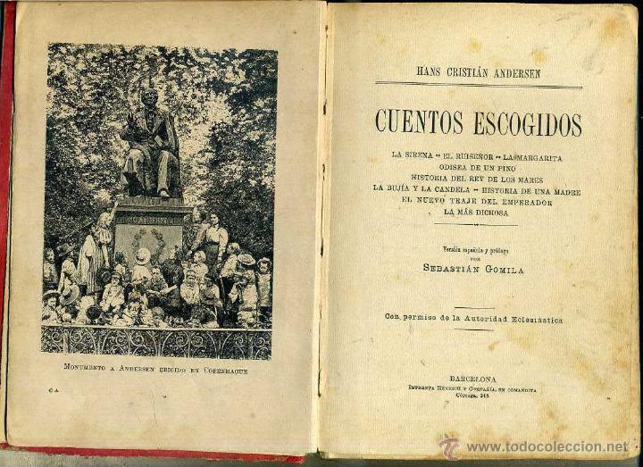 Libros antiguos: ANDERSEN : CUENTOS ESCOGIDOS (HENRICH, 1913) - Foto 1