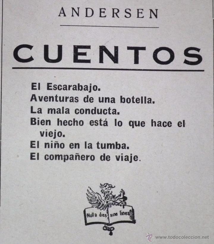 Libros antiguos: LIBRO CUENTOS DE ANDERSEN. EDITORIAL SOPENA, 1.935 - Foto 3