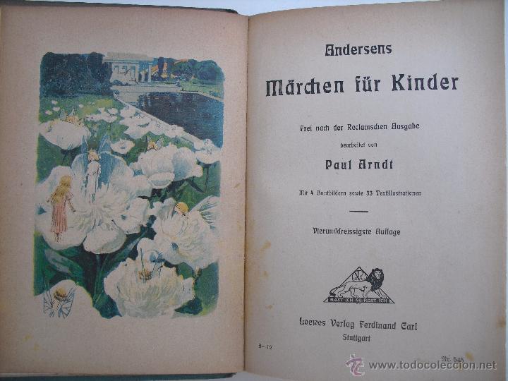 Libros antiguos: Andersens M&auml;rchen f&uuml;r Kinder - Foto 2