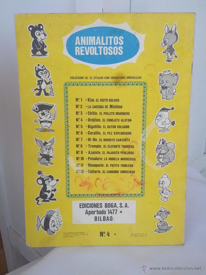 Libros antiguos: COLECCION ANIMALITOS REVOLTOSOS Nº 4 - OREJITAS, EL CONEJITO GLOTÓN - EDICIONES BOGA 1972 - Foto 2 - 50122576