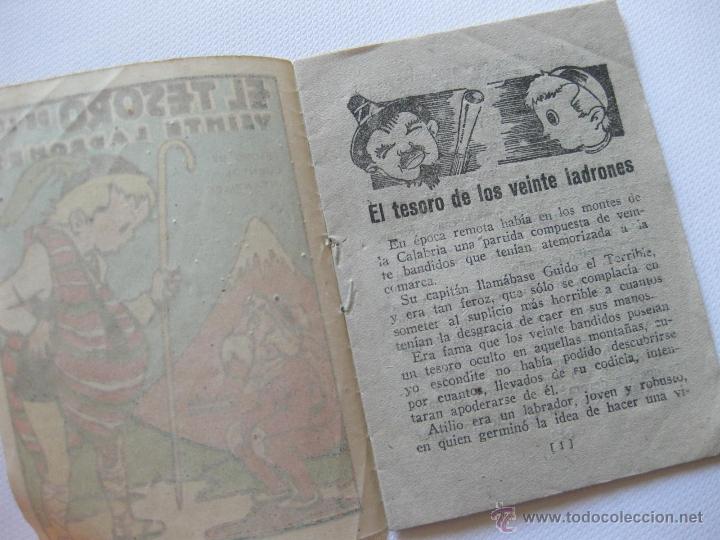 Libros antiguos: CUENTO DE EL TESORO DE LOS VEINTE LADRONES. TESORO DE CUENTOS INFANTILES - Foto 2