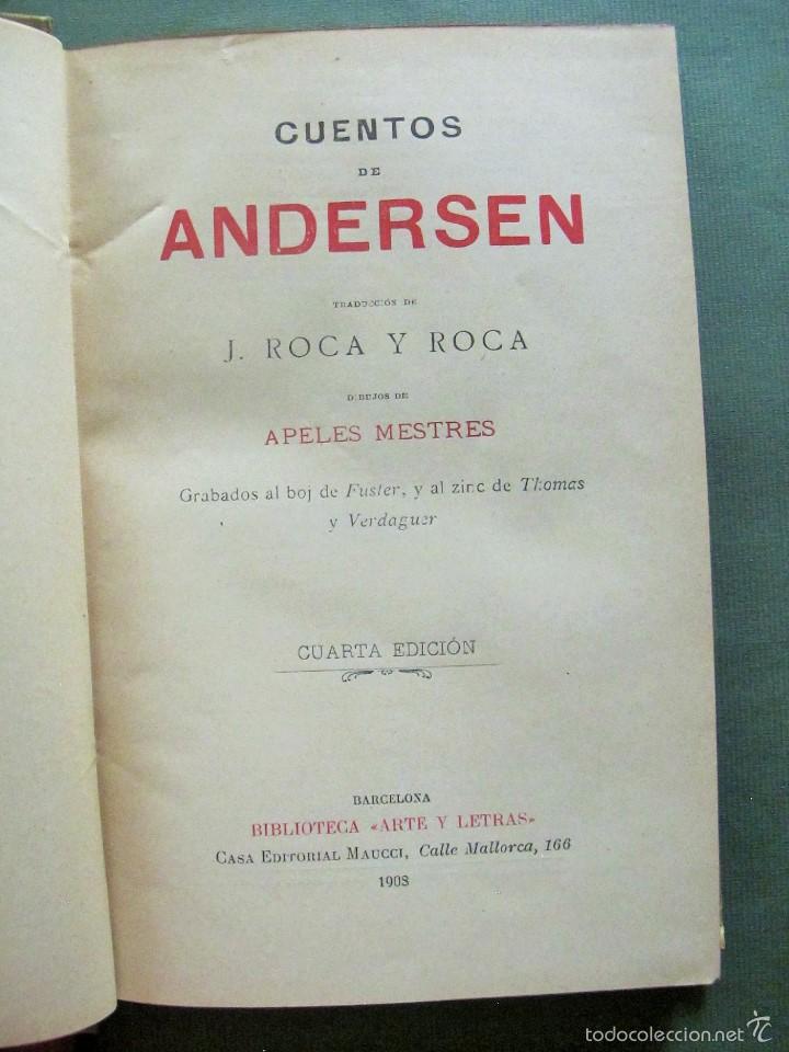 Libros antiguos: CUENTOS DE ANDERSEN a&ntilde;o 1908 - Foto 2