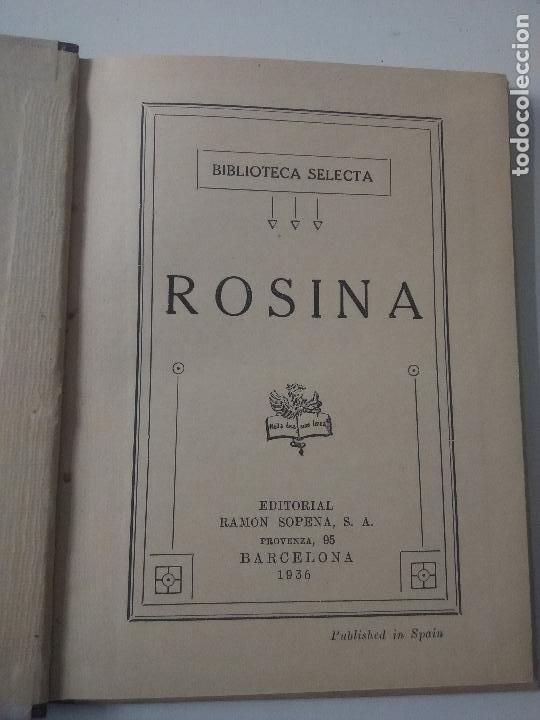 Libros antiguos: Rosina. biblioteca selecta - Foto 2
