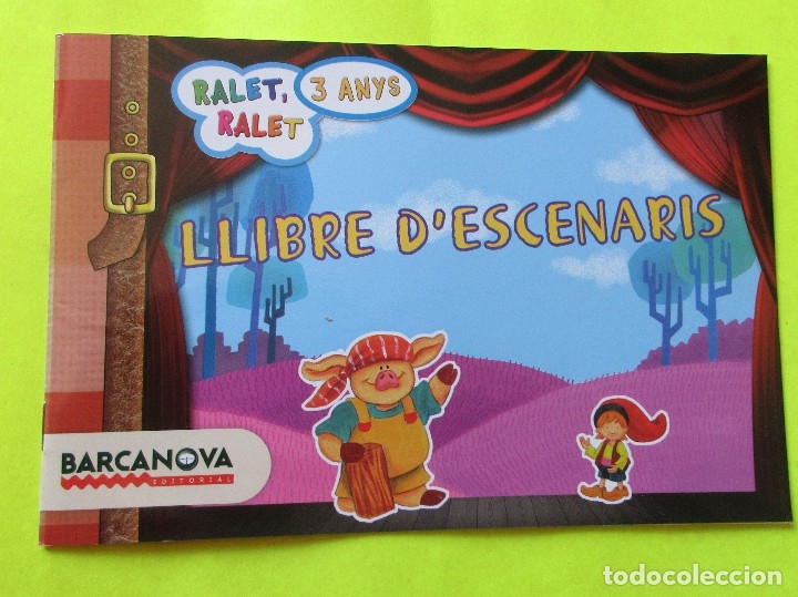 Libros antiguos: llibre d'escenaris cuento con pegatinas pera ni&ntilde;os editorial Barcanova