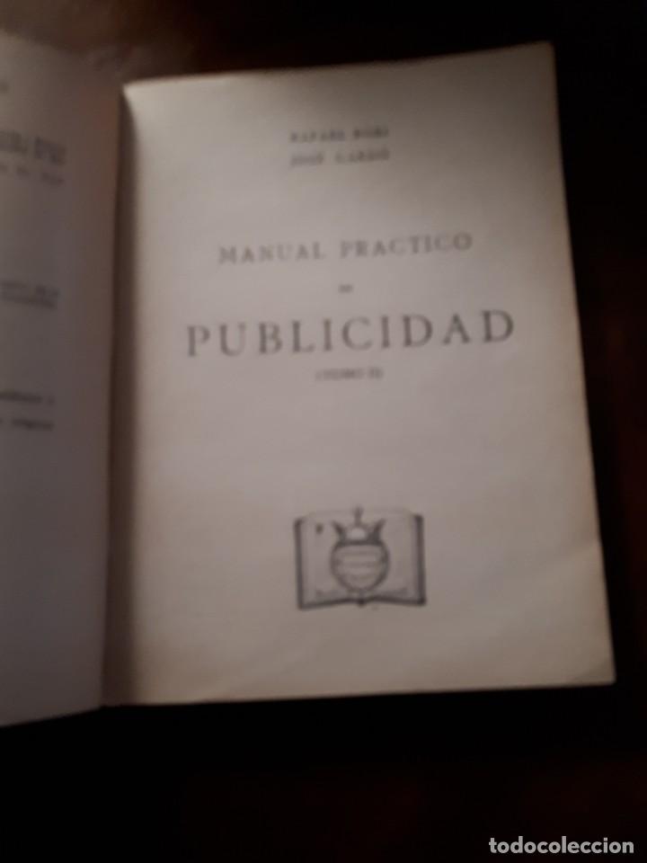 Libros antiguos: PUBLICIDAD, MANUAL PRACTICO - Foto 3