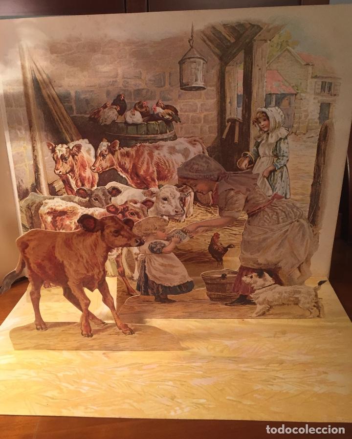 Libros antiguos: Cuentos de Animales una reproduccion de un antiguo libro de Ernest Nister dioramas - Foto 3 - 161011142