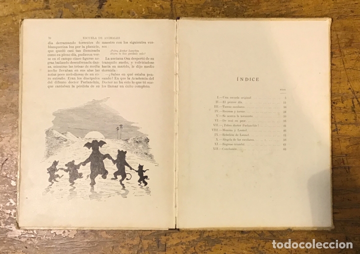 Libros antiguos: ESCUELA DE ANIMALES, ANTIGUO CUENTO - Foto 5